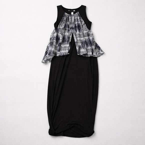 Emma & Michele Dresses & Skirts - Emma & Michele Black and White Asymmetrical Dress